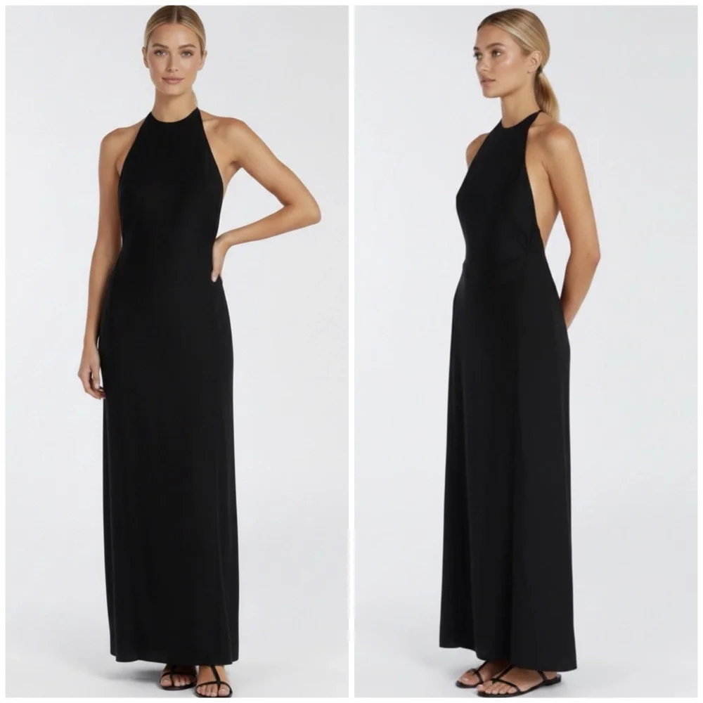 NWT | Dissh The Sarah Halter Maxi Dress in BlackUS Size 6 - Picture 1 of 13